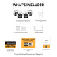 AI POWERED 4K Everwatch PTZ 360° Wi-Fi Plug-in Power Security Camera, 4 Pack