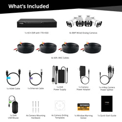 4K Vision AI Smart Artificial Intelligence DVR Security System With 4 Wired Cameras