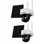 4G Solar Powered 2K+ AI Frontier PTZ Wireless Security Camera, 2 pc