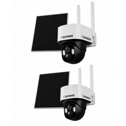 4G Solar Powered 2K+ AI Frontier PTZ Wireless Security Camera, 2 pc