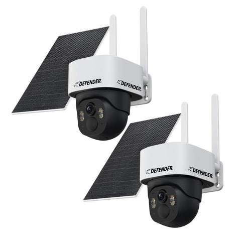 4G Solar Powered 2K+ AI Frontier PTZ Wireless Security Camera, 2 pc