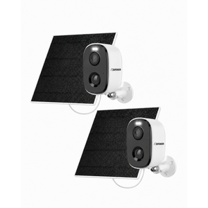 Defender AI GO 24/7 Recording 2.5K Wireless Camera with Solar Panel, 2 PackSolar Panel, 2 Pack