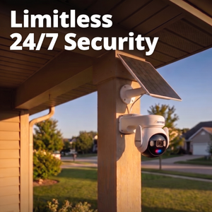 Solar Powered 4K AI Guard Ultra-Charge PTZ Wireless Security Camera with AOV, 2 Pack