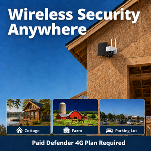 4G Solar Powered 2K+ AI Frontier PTZ Wireless Security Camera + 1 Yr CA Data Plan