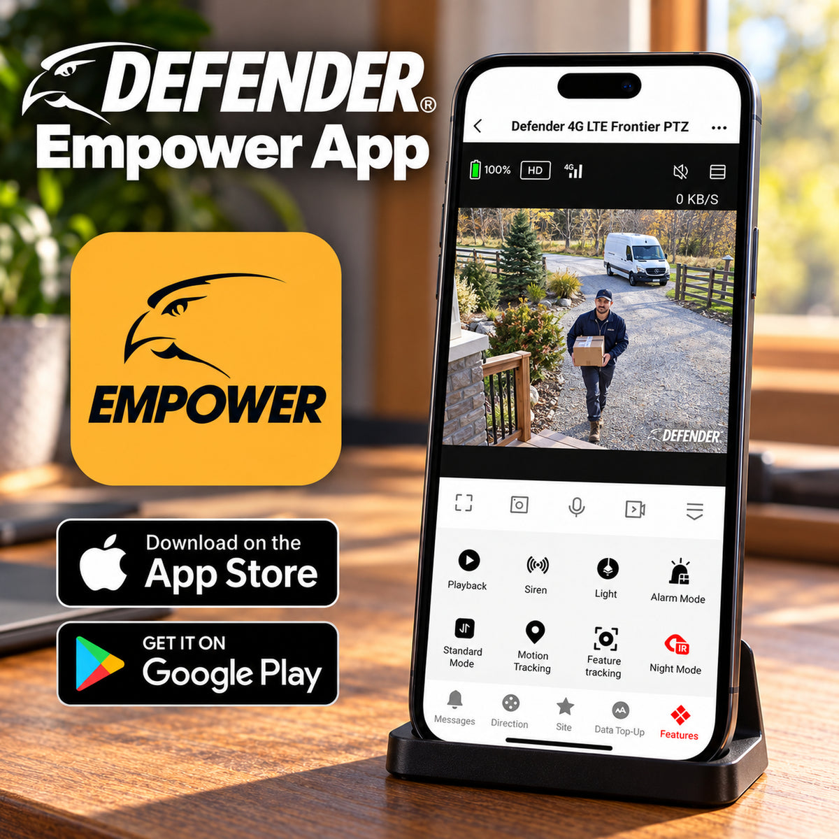 Defender Frontier B4M4G2PTZ-B 2-camera pack - Gallery Image 17 - Empower App - CAN ENG