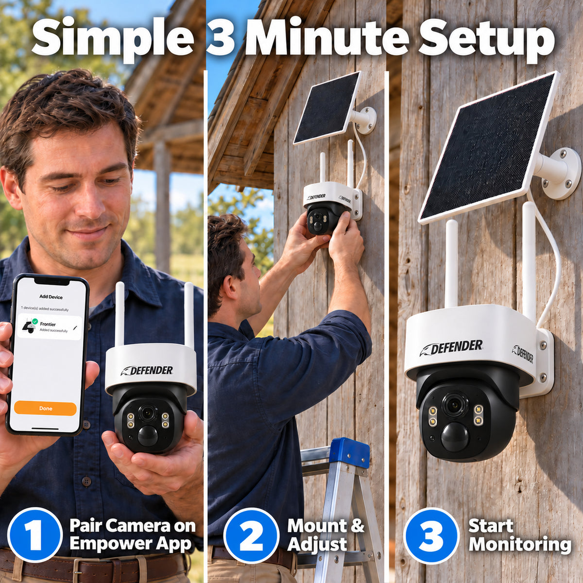 Defender Frontier B4M4G2PTZ-B 2-camera pack - Gallery Image 5 - 3 Minute Setup - CAN ENG