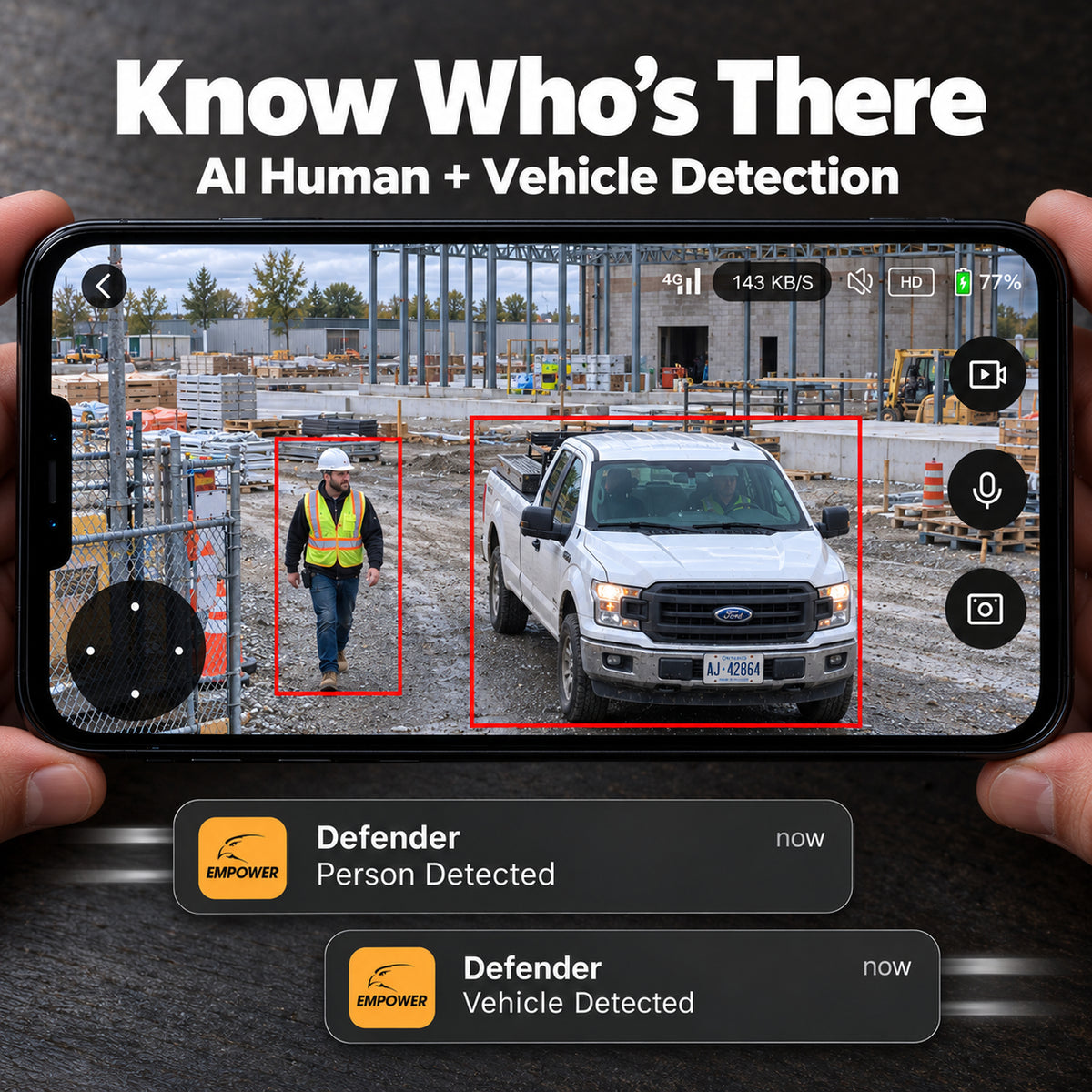 Defender Frontier B4M4G2PTZ-B 2-camera pack - Gallery Image 8 - AI Detection - CAN ENG