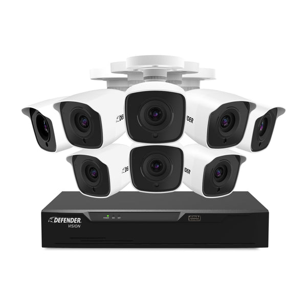 4K Vision Ultra HD Wired 8 Channel DVR Security System with 8 Cameras (Certified Open Box)