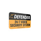 Defender Window Warning Sticker Single (5x3 inches)
