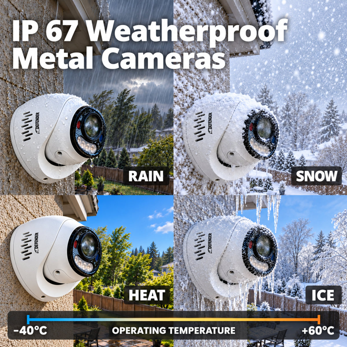 Defender ProSight - IP67 Weatherproof Metal Cameras