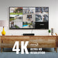 4K Vision Ultra HD Wired 8 Channel DVR Security System with 8 Cameras