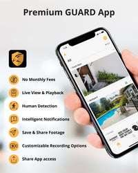 EXCLUSIVE BUNDLE: Guard Pro 2K WiFi. Plug-In  Power Security Camera, 2 Pack, 2 128GB SD Cards