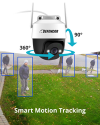 Guard Pro PTZ 2K QHD 360 Degree Wi-Fi Outdoor Plug-In Power Security Camera, 2 Pack