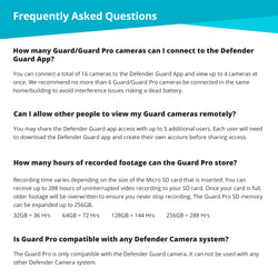 EXCLUSIVE BUNDLE: Guard Pro 2K WiFi. Plug-In  Power Security Camera, 3 Pack, 3 128GB SD Cards