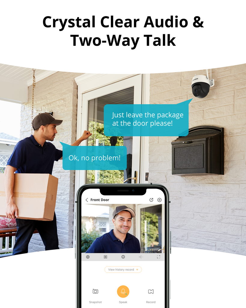 Guard Pro PTZ 2K QHD 360 Degree Wi-Fi Outdoor Plug-In Power Security Camera, 2 Pack