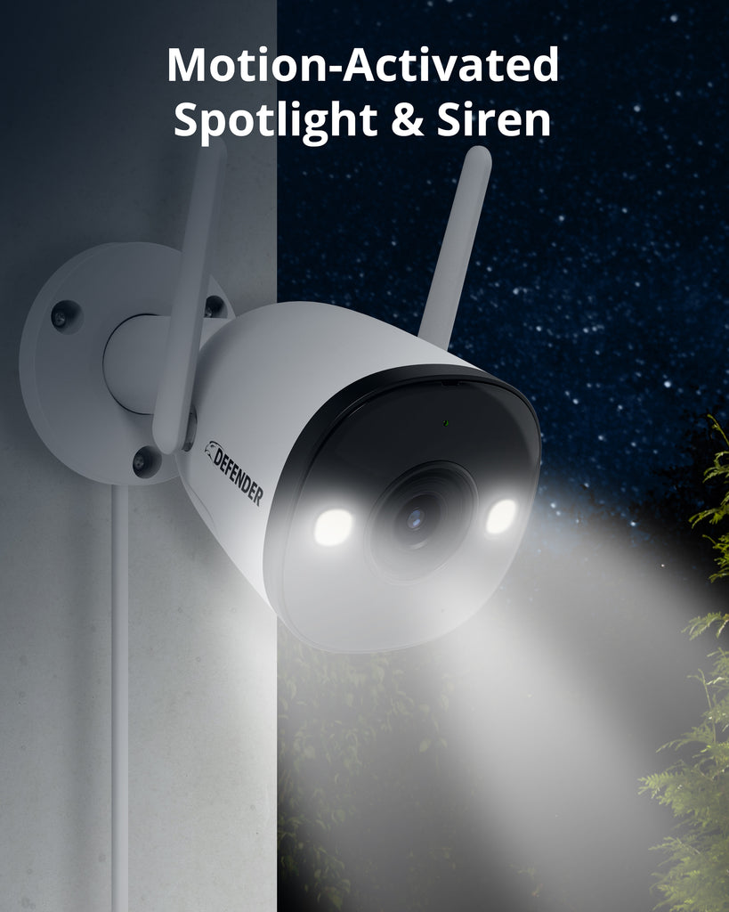 EXCLUSIVE BUNDLE: Guard Pro 2K WiFi. Plug-In Power Security Camera, 2 Pack. 2 256GB SD Cards
