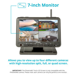 PhoenixM2 Non-WiFi. Plug-In Power Security System with 4 Metal Cameras