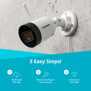Guard 2K WiFi. Plug-In Power Security Cameras, 3 Pack