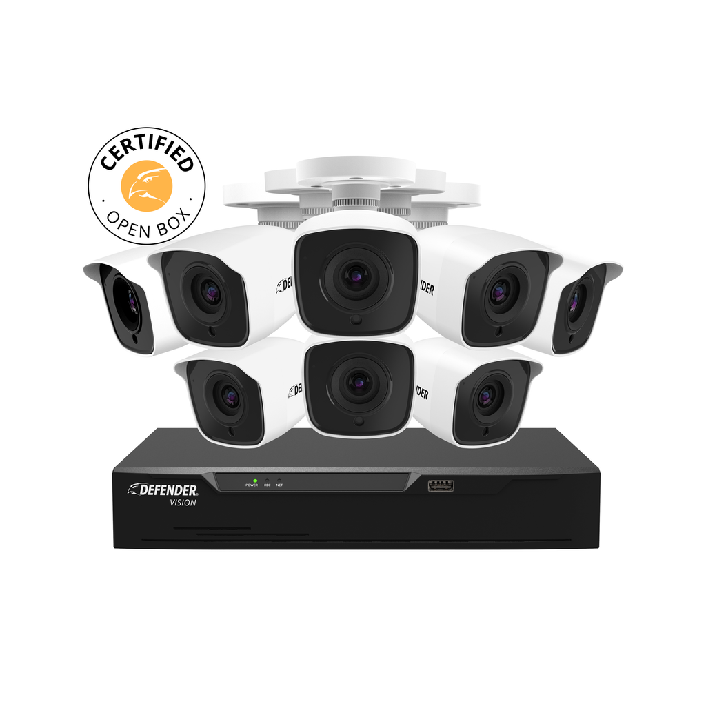 4K Vision Ultra HD Wired 8 Channel DVR Security System with 8 Cameras (Certified Open Box)