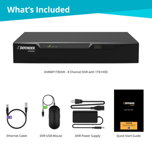 4K Vision 8 Channel DVR with 1TB HDD