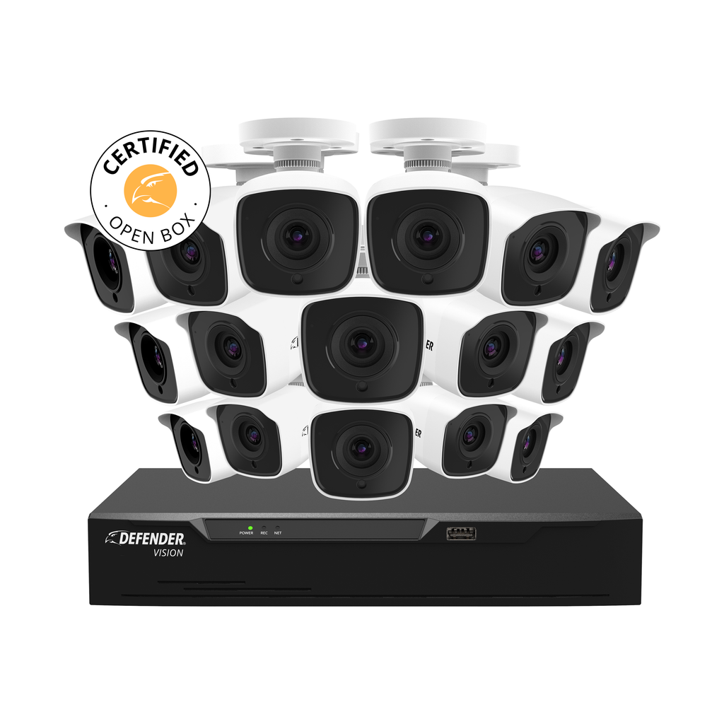4K Vision Ultra HD Wired DVR System with 16 Cameras (Certified Open Box)