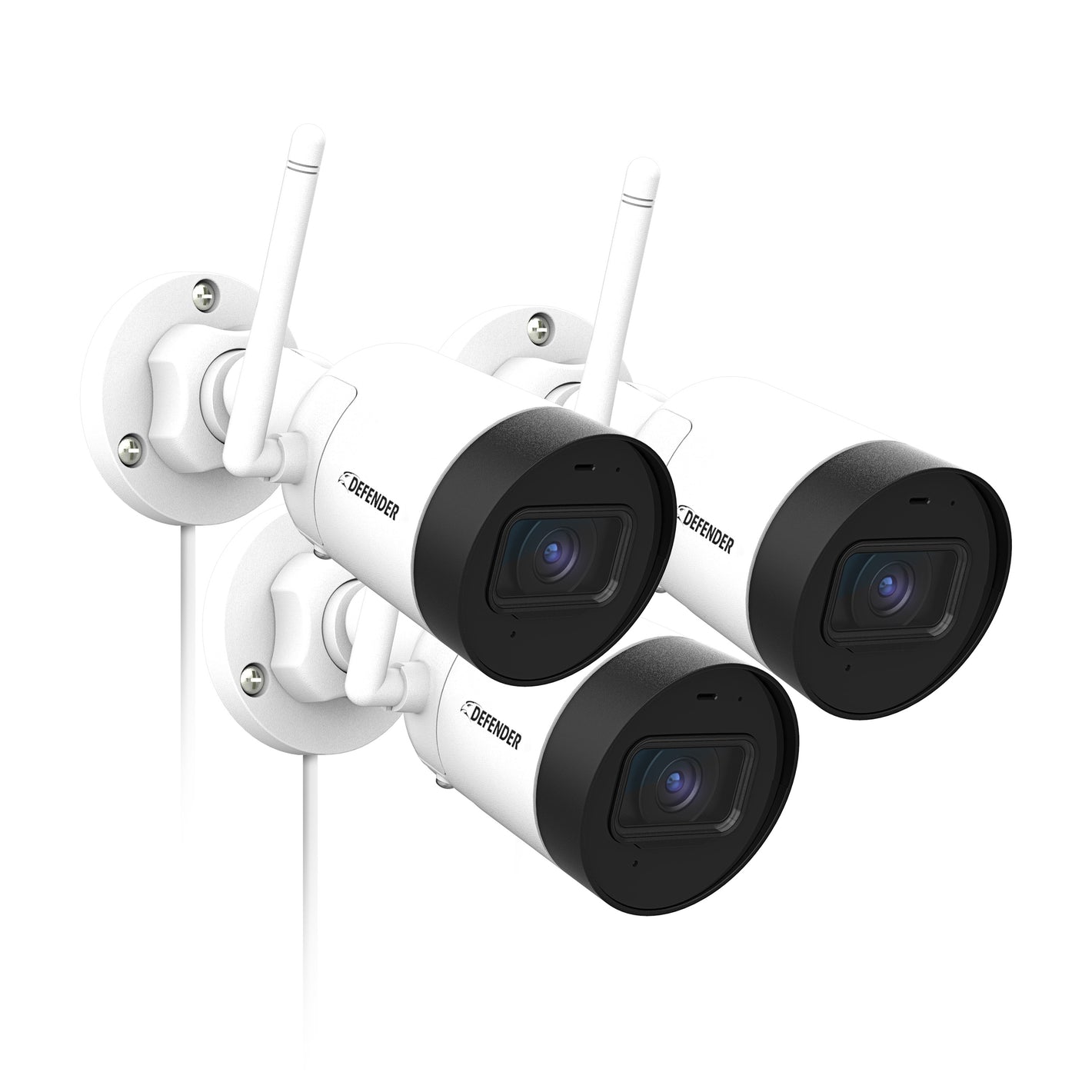 Guard 2K WiFi. Plug-In Power Security Cameras, 3 Pack
