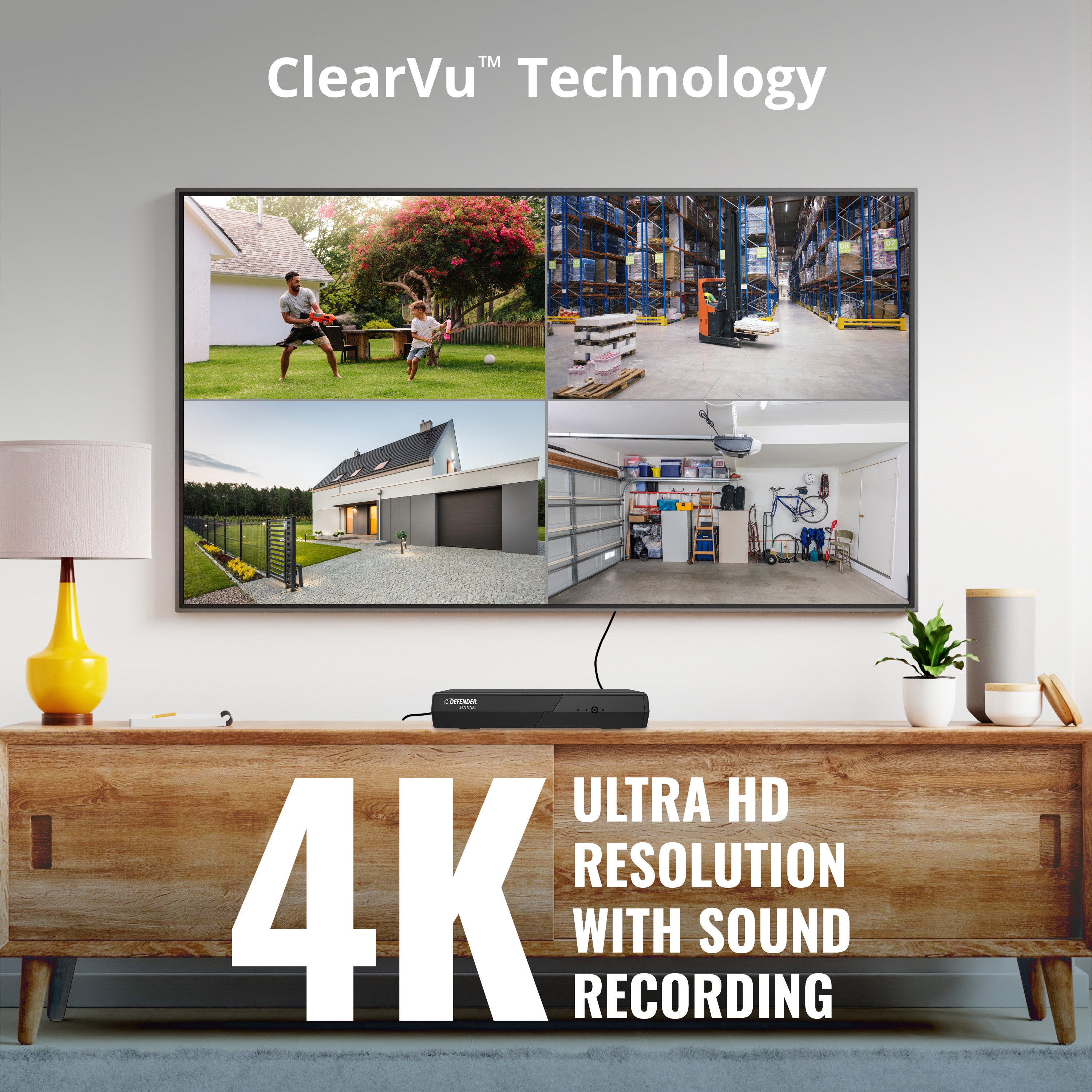 Sentinel 4K 4 Channel NVR with 1TB HDD (Certified Open Box)