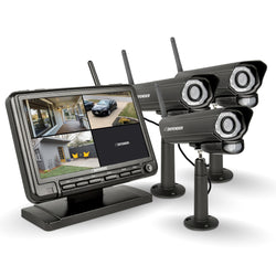 PhoenixM2 Non-WiFi. Plug-In Power Security System with 3 Metal Cameras