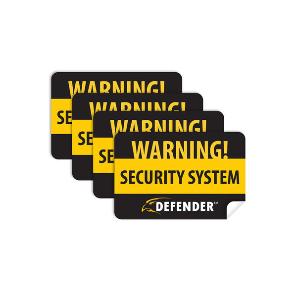 4x Window Warning Stickers